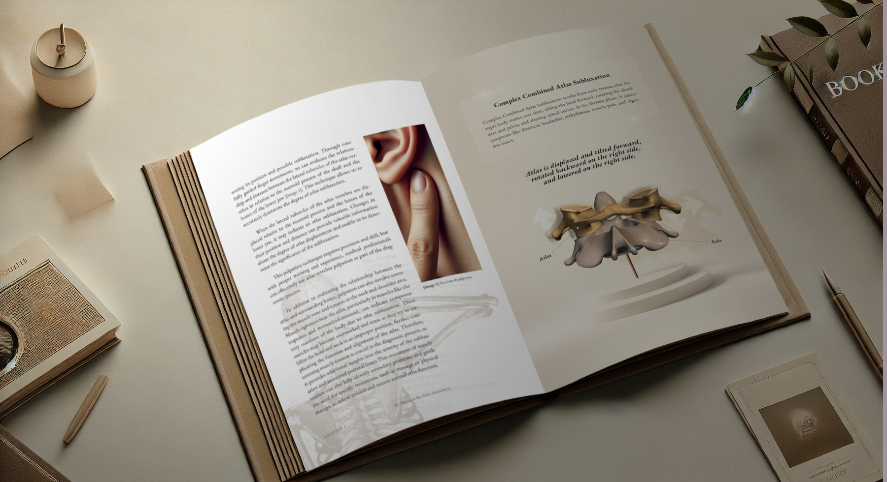 Explanation of the 'Harmony of Balance' method for atlas adjustment, as featured in Doctor Oljaca's book.